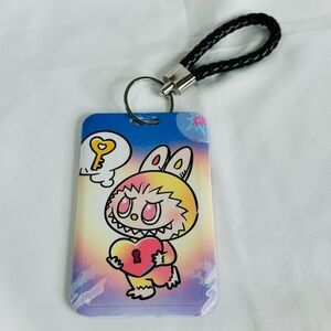 Labubu The Monsters Key 2 My Heart Badge ID Holder Wristlet & Key Chain
